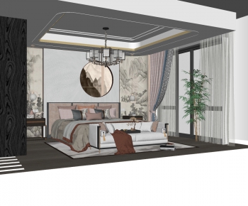 New Chinese Style Bedroom-ID:368471116