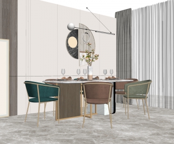 Modern Dining Table And Chairs-ID:698129895