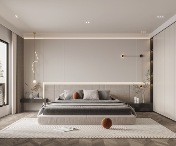 Modern Wabi-sabi Style Bedroom-ID:958307039