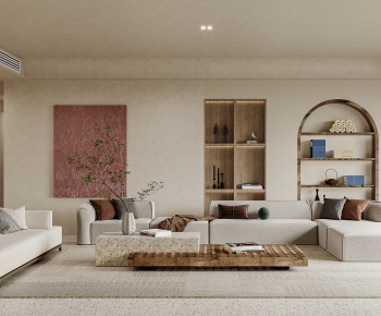 Wabi-sabi Style A Living Room-ID:698461064