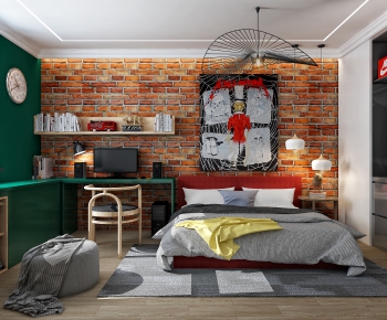 Industrial Style Bedroom-ID:667968031