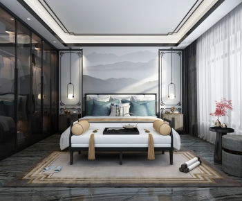 New Chinese Style Bedroom-ID:459065915