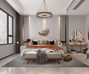 New Chinese Style Bedroom-ID:870837935