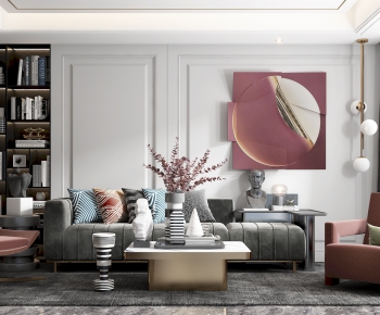 Modern A Living Room-ID:379199039
