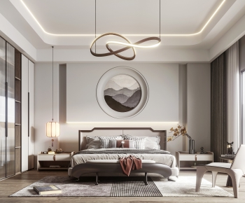 New Chinese Style Bedroom-ID:998094089