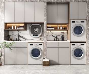 Modern Laundry Cabinet-ID:115370995