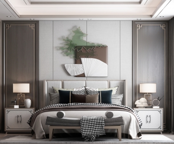 New Chinese Style Bedroom-ID:298566109