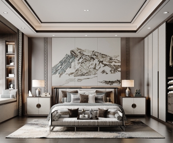 New Chinese Style Bedroom-ID:825238949
