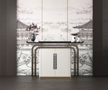 New Chinese Style Side Cabinet/Entrance Cabinet-ID:748070004