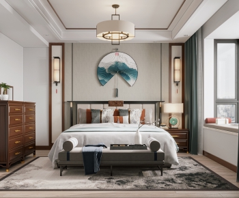 New Chinese Style Bedroom-ID:115474943