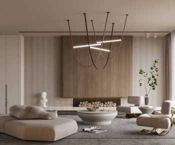 Modern Wabi-sabi Style A Living Room-ID:949794054