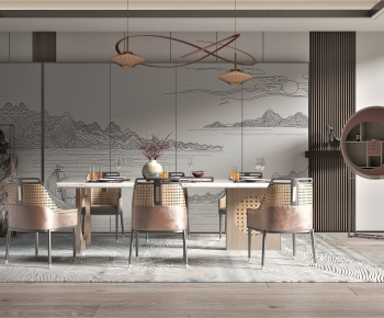 New Chinese Style Dining Room-ID:445840443
