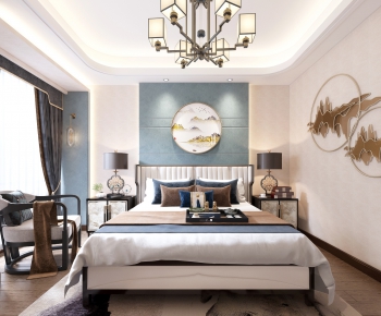 New Chinese Style Bedroom-ID:438725951