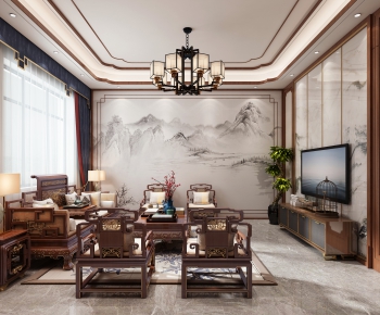 Chinese Style A Living Room-ID:540241968