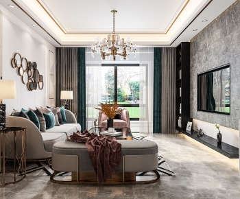 Modern A Living Room-ID:232878922