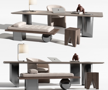 Modern Computer Desk And Chair-ID:852941042