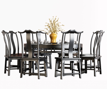 New Chinese Style Dining Table And Chairs-ID:989094973