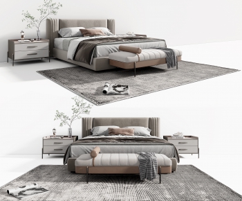 Modern Double Bed-ID:346546893