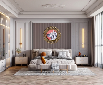 Simple European Style Bedroom-ID:848364111