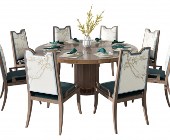New Chinese Style Dining Table And Chairs-ID:103111981