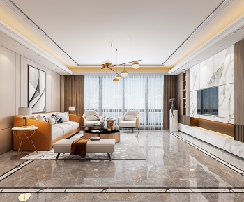 Modern A Living Room-ID:627413994