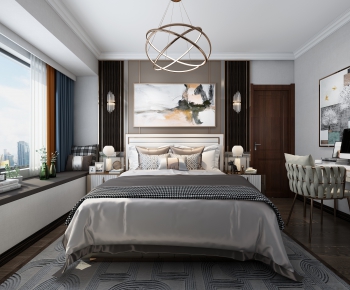 New Chinese Style Bedroom-ID:888151888