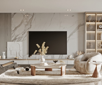 Modern Wabi-sabi Style A Living Room-ID:636517056