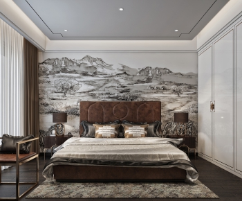 New Chinese Style Bedroom-ID:339452985