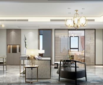 New Chinese Style A Living Room-ID:894314056