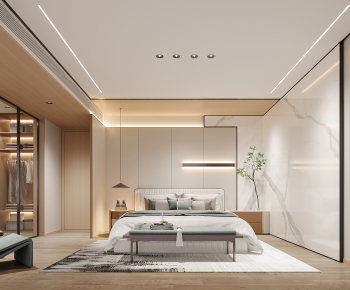 Modern New Chinese Style Bedroom-ID:424797067