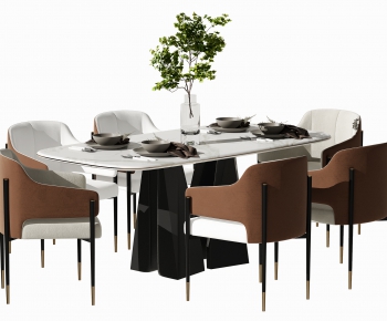 Modern Dining Table And Chairs-ID:755256893