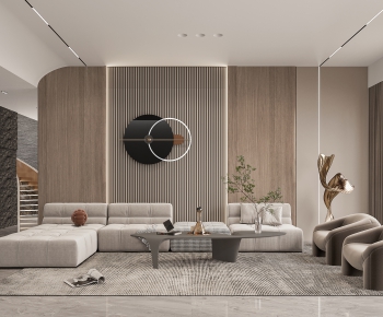 Modern Wabi-sabi Style A Living Room-ID:547446019