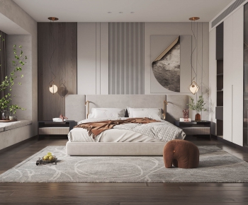 Modern Wabi-sabi Style Bedroom-ID:158560376