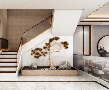 New Chinese Style Stairwell-ID:714802033