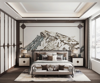 New Chinese Style Bedroom-ID:794365881