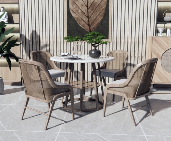 New Chinese Style Dining Table And Chairs-ID:516695982