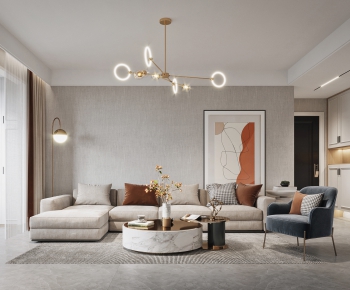 Modern A Living Room-ID:993340051