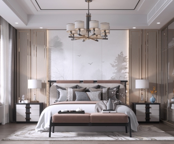 New Chinese Style Bedroom-ID:374664073