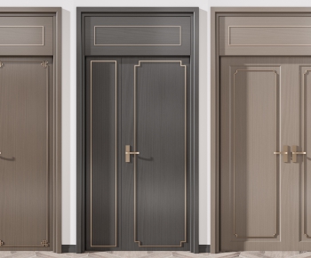 New Chinese Style Unequal Double Door-ID:447788001