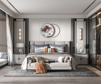 New Chinese Style Bedroom-ID:709779023