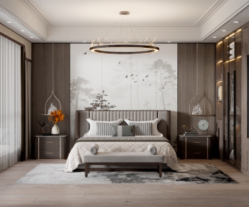 New Chinese Style Bedroom-ID:155085094