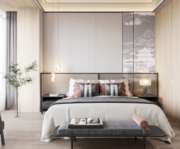 New Chinese Style Bedroom-ID:679009915