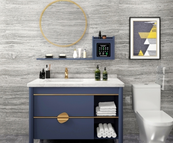 Nordic Style Bathroom Cabinet-ID:550270123