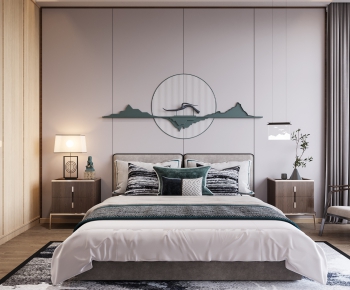 New Chinese Style Bedroom-ID:434793956