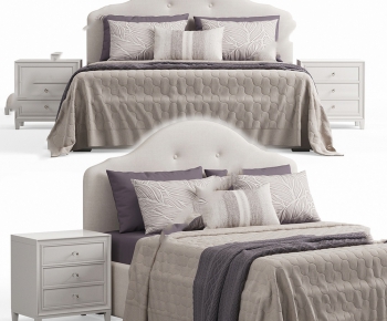 Modern Double Bed-ID:614985949