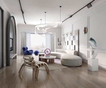 Modern A Living Room-ID:414525035