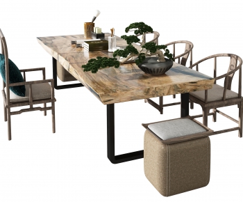 New Chinese Style Tea Tables And Chairs-ID:928615091