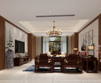 Chinese Style A Living Room-ID:424920082
