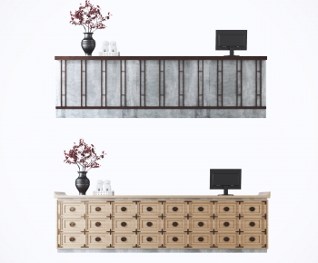 New Chinese Style Reception Desk-ID:836086999