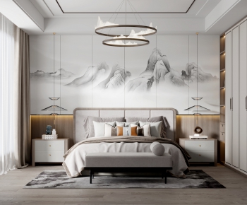 New Chinese Style Bedroom-ID:863131053